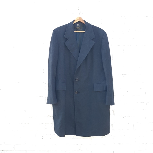 Vintage Hart Schaffner Marx Wool Trench Coat - Picture 1 of 8
